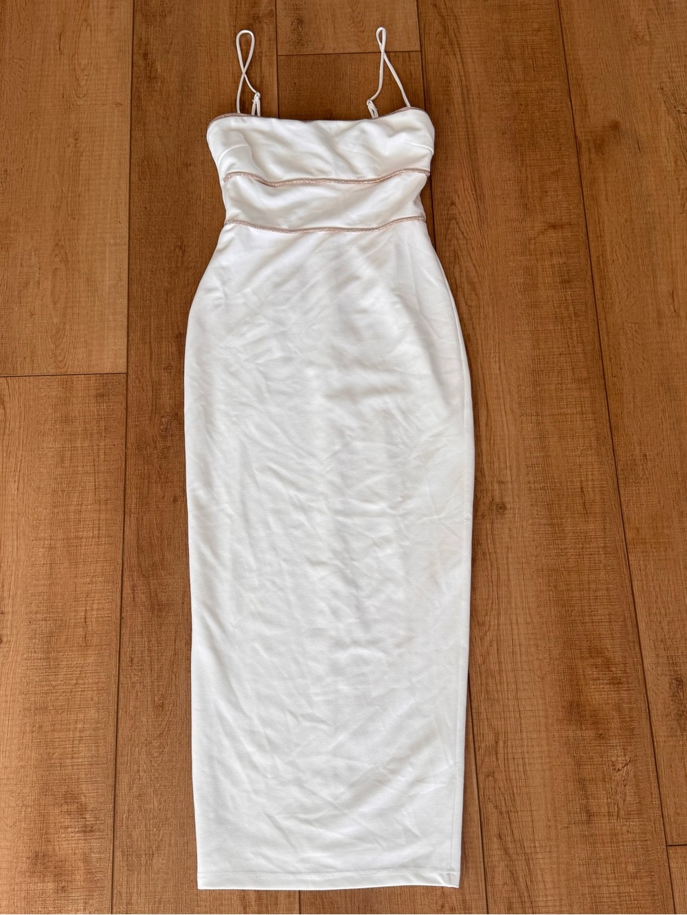 Selfie Leslie Esperance White Diamante Bodycon Midi Dress S NWT HOCO Formal - Picture 4 of 12